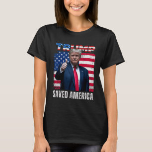 Camiseta Donald Trump salvou a América 47º Presidente Inaug
