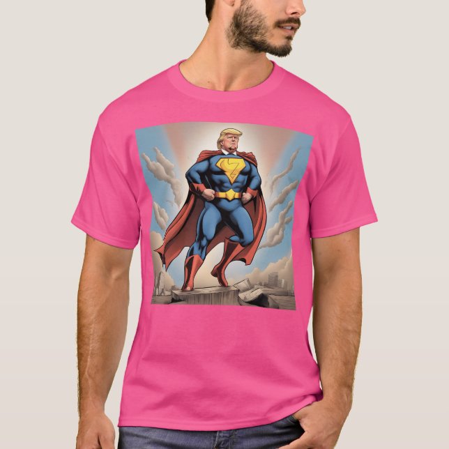 Camiseta Donald Trump Super Herói (Frente)