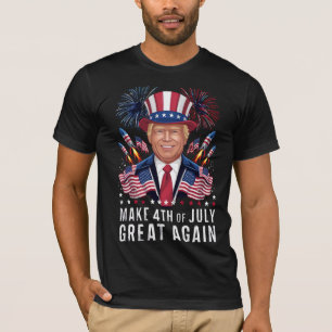Camiseta Donald Trump Torna 4 De Julho Grande Novamente