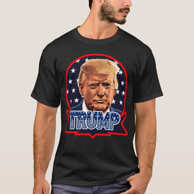 Camiseta Donald Trump torna o excelente americano novamente (Frente)