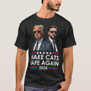 Camiseta Donald Trump Torna os Gatos Seguros Novamente 2024