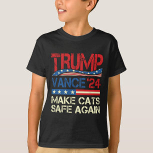 Camiseta Donald Trump Torna Os Gatos Seguros Novamente 2024