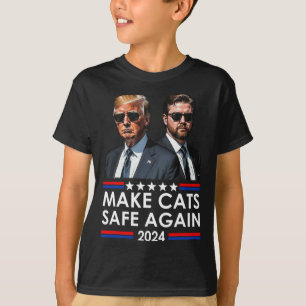 Camiseta Donald Trump Torna Os Gatos Seguros Novamente 2024