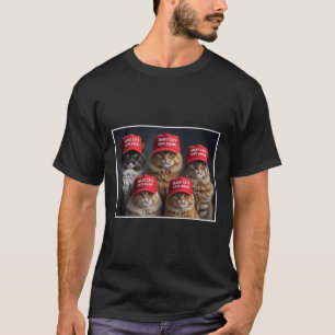 Camiseta Donald Trump Torna Os Gatos Seguros Novamente Red