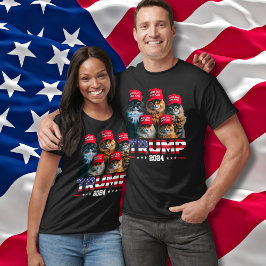 Camiseta Donald Trump Torna Os Gatos Seguros Novamente Red 