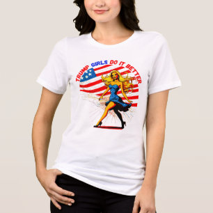 CAMISETA DONALD TRUMP-TRUMP GAROTAS FAZEM MELHOR