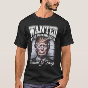 Camiseta Donald Trump - Wanted For President Vintage