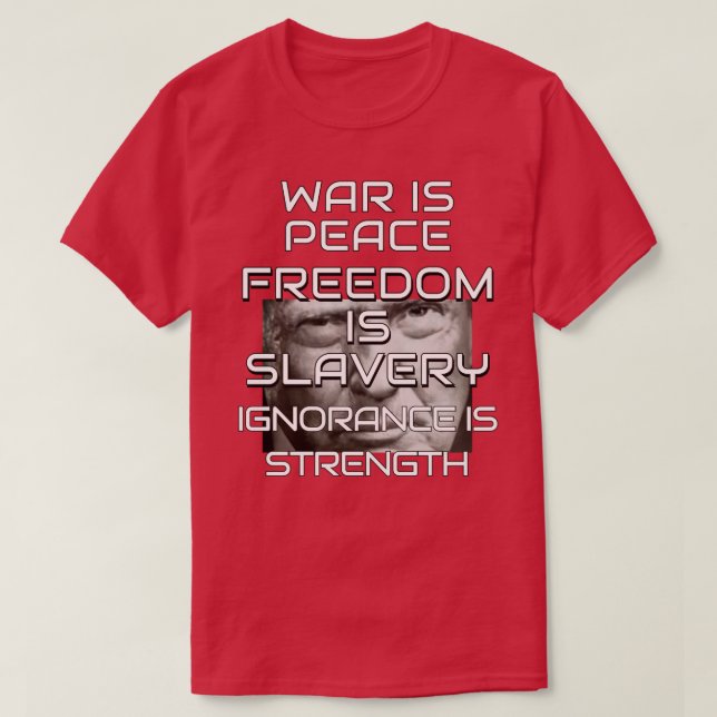 Camiseta Donald Trump War is Peace (Frente do Design)