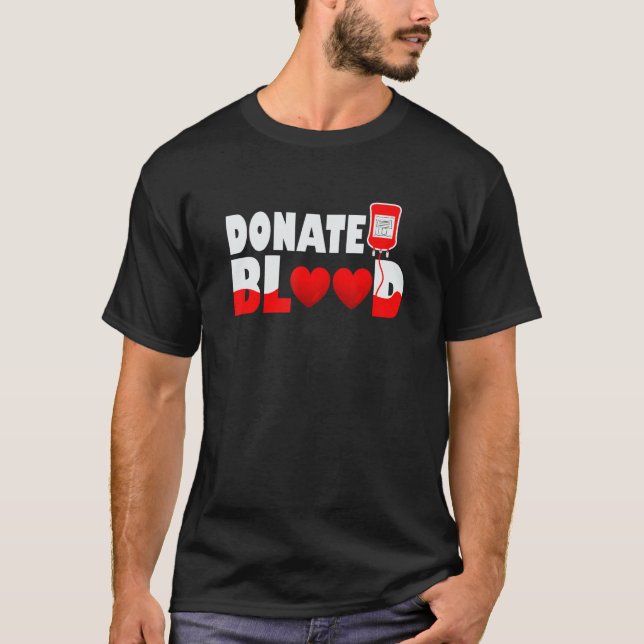 Camiseta Donate Blood Plasma Donation Cool Blood Donor (Frente)
