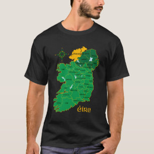 Camiseta Donegal Ireland County Map Eire Viagem irlandês