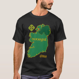Camiseta Donegal Ireland Vacay Viagem Map Tourist Celtic