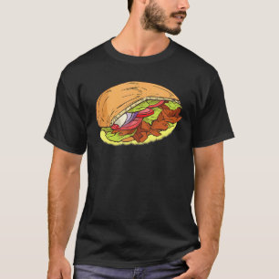 Camiseta Doner Kebab Com Ovelha Kebab Salad Tomato De Pepin