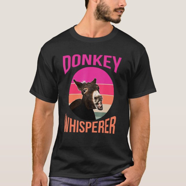 Camiseta Donkey com a citação Donkeys Me faz sorrir 7 (Frente)