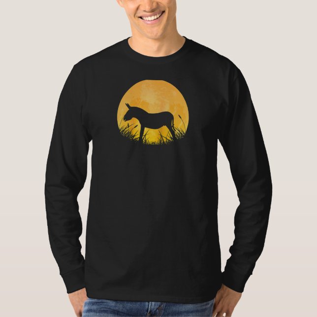 Camiseta Donkey Easy Halloween Outdoor Jackass Mule Moon Co (Frente)