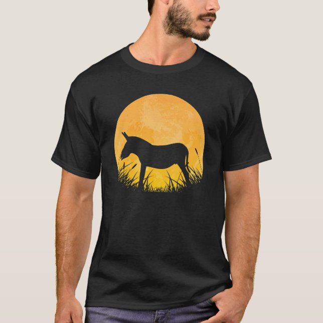 Camiseta Donkey Easy Halloween Outdoor Jackass Mule Moon Co (Frente)