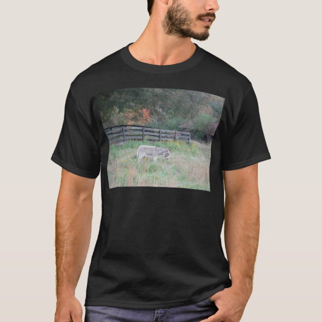 Camiseta Donkey em um Campo de outono. (Frente)
