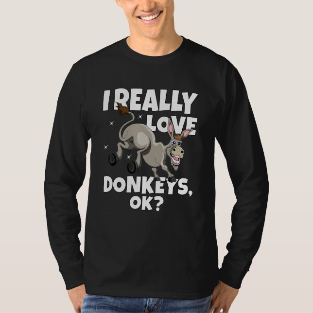 Camiseta Donkey Farmer Donkey Mule Eu Amo Muito Donkeys Ok (Frente)