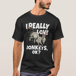 Camiseta Donkey Farmer Donkey Mule Eu Amo Muito Donkeys Ok