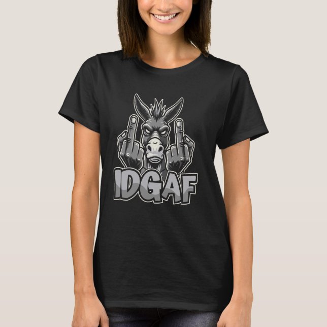 Camiseta Donkey - Farmer Fazenda Mule Idgaf (Frente)