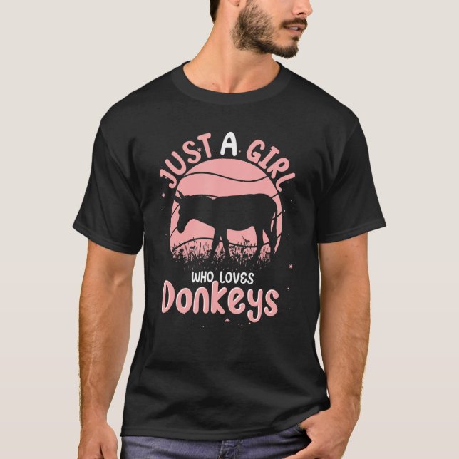 Camiseta Donkey Farmer Women Girls Fazenda Animal Donkey (Frente)