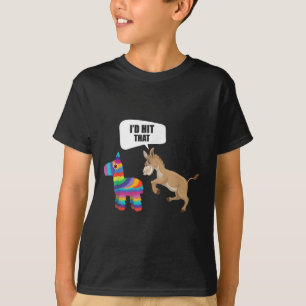 Camiseta Donkey Id Atingiu Que Pinata Mexicana Engraçada Ci