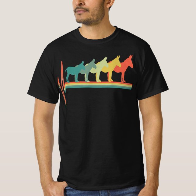 Camiseta donkey lover heartbeat  gift (Frente)
