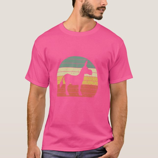 Camiseta Donkey Mule Horse Amante de os animais (Frente)