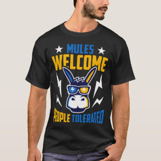 Camiseta Donkey Mules Boas-Vindas Pessoas Animais Donkey Lo