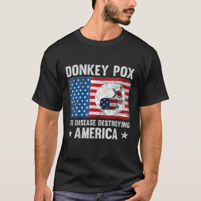 Camiseta Donkey Pox A Doença Destruindo A América Engraçado (Frente)