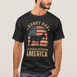 Camiseta Donkey Pox A Doença Destruindo A Vintagem American
