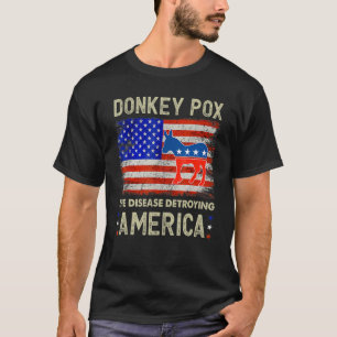 Camiseta Donkey Pox A Doença Destruindo A Vintagem American