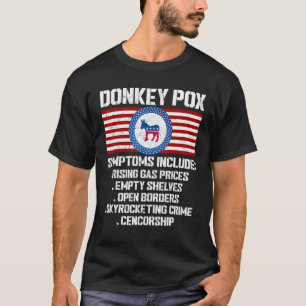 Camiseta Donkey Pox Sintomas Conservador Republicano