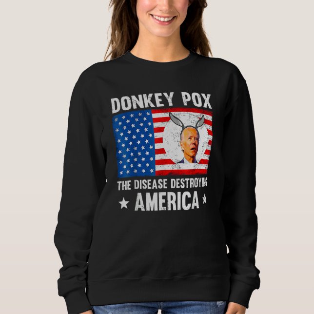 Camiseta Donkey Pox The Disease Destroying America  Donkeyp (Frente)