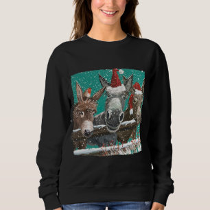 Camiseta Donkey Santa Hat Donkey Lover Cute Donkey Christma