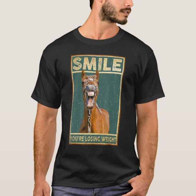 Camiseta Donkey Smile Yu2019re Perdendo Peso (Frente)