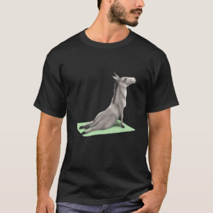 Camiseta Donkey Yoga Pose Meditação Zen Exercício F