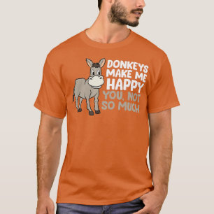 Camiseta Donkeys Me Faz Feliz Fazendeiro Donkey Amor Donkey