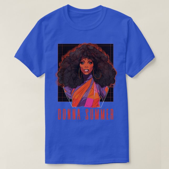 Camiseta Donna Summer Retro Style Fan Design (Frente do Design)