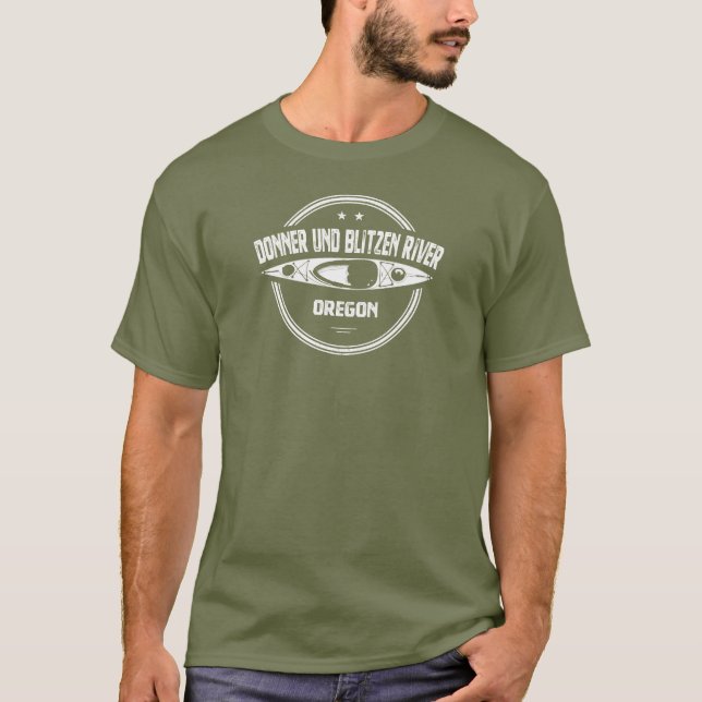 Camiseta Donner und Blitzen River Oregon Kayaking (Frente)