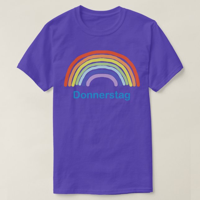 Camiseta Donnerstag Quinta-feira Arco-Íris (Frente do Design)
