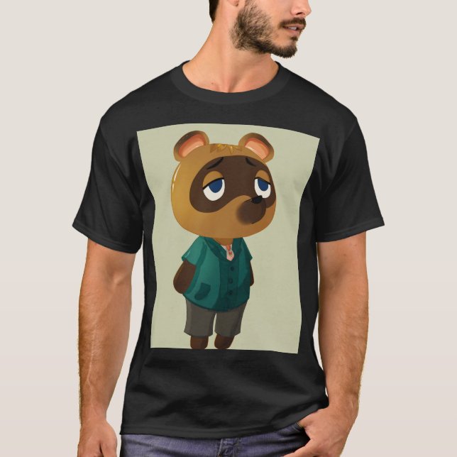 Camiseta Dono da Loja Chibi Cozy Tanuki  (Frente)