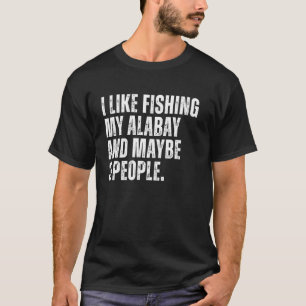 Camiseta Dono de Alabay Amante de Pesca Pai de Cachorro Eng