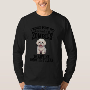 Camiseta Dono de Cachorro Acaricia na Frente de Zumbis Aman