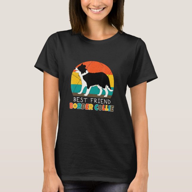 Camiseta Dono de Cachorro Amigo Border Collie (Frente)