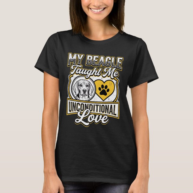 Camiseta Dono de cachorro amor incondicional Beagle (Frente)