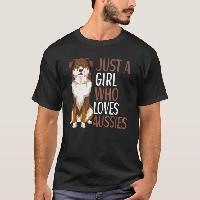 Camiseta Dono de Cachorro Australian Shepherd Aussie  Menin (Frente)