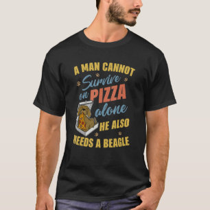 Camiseta Dono de Cachorro Beagle Pizza Passear Cachorro  Fi