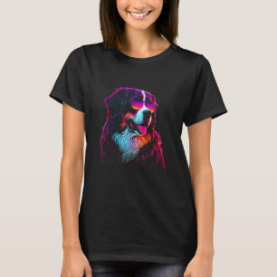 Camiseta Dono de Cachorro Bernese Vaporwave Notorcasos DJ