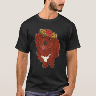 Camiseta Dono de cachorro Cavapoo fofo Animal Jardim Flores