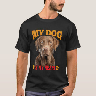 Camiseta Dono de Cachorro Chesapeake Bay Retriever Design M